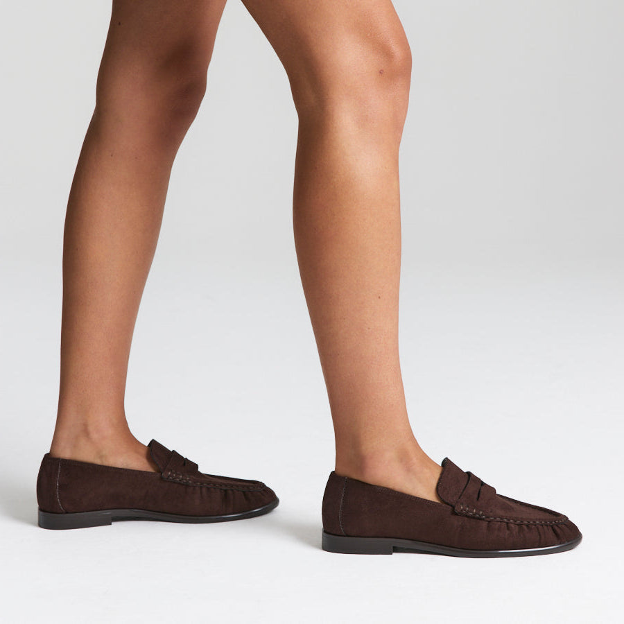Angel Loafers - Chocolate Brown Micro