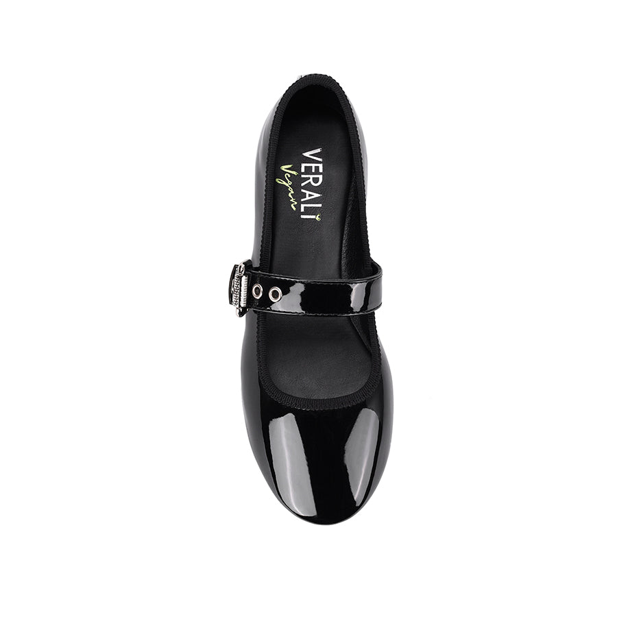 Women's black patent Mary Jane ballet flats