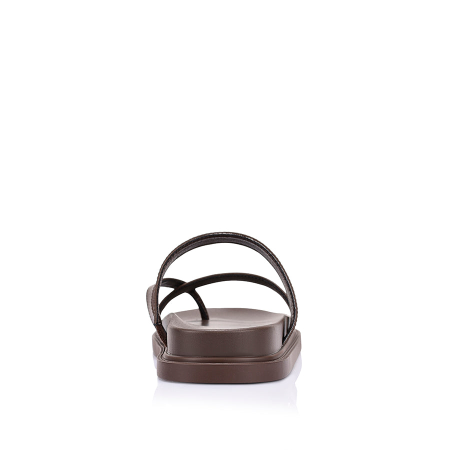 Binky Footbed Slides - Chocolate Brown