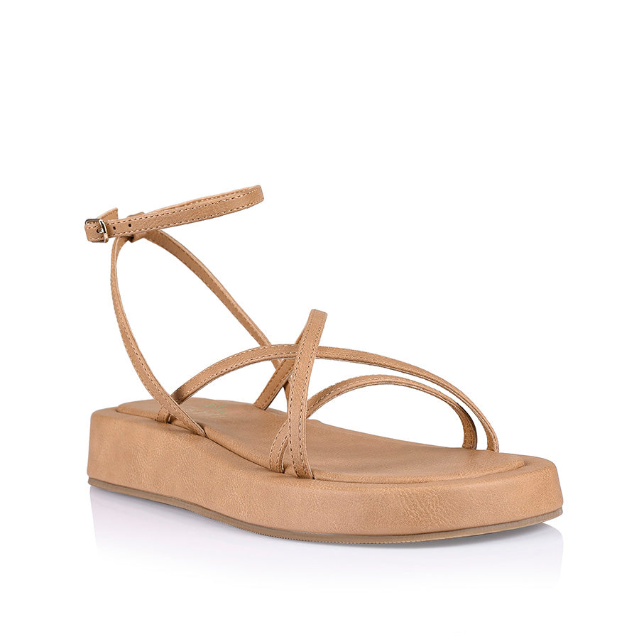 Bondi Flatform Sandals - Caramel Softee