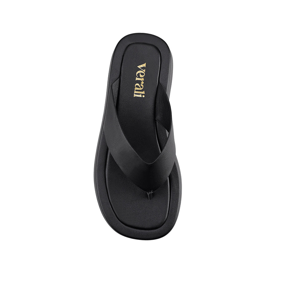 Bouncer II Flatform Thongs - Black Smooth