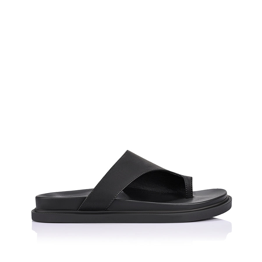 Brenda Footbed Slides - Black