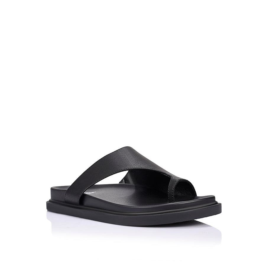Brenda Footbed Slides - Black