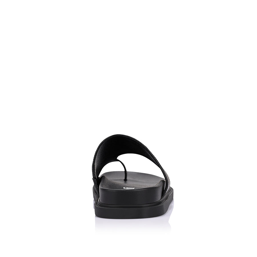 Brenda Footbed Slides - Black