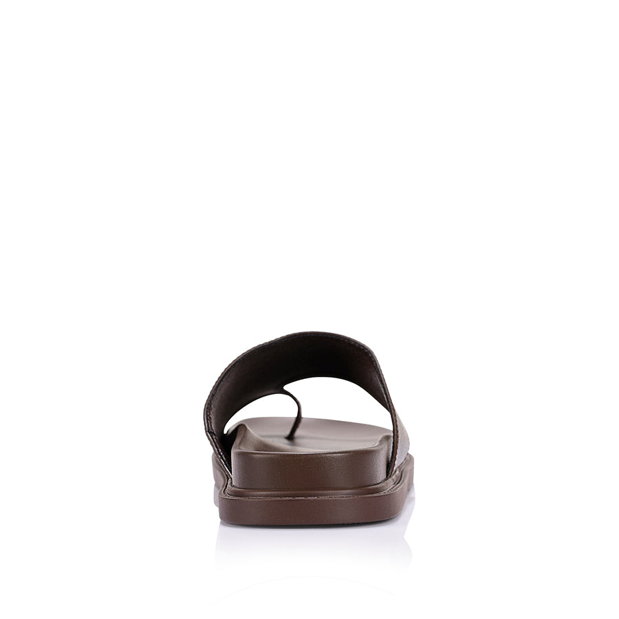 Brenda Footbed Slides - Chocolate Brown