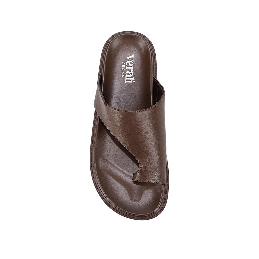 Brenda Footbed Slides - Chocolate Brown