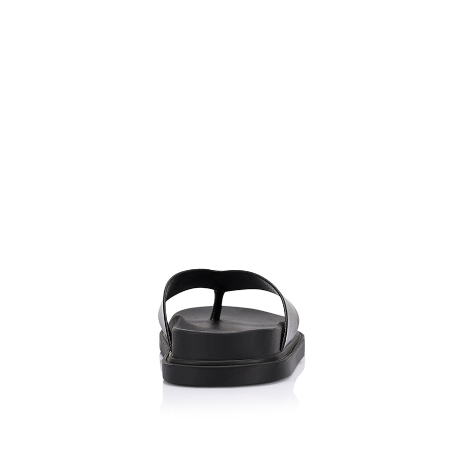 Bridget Footbed Slides - Black