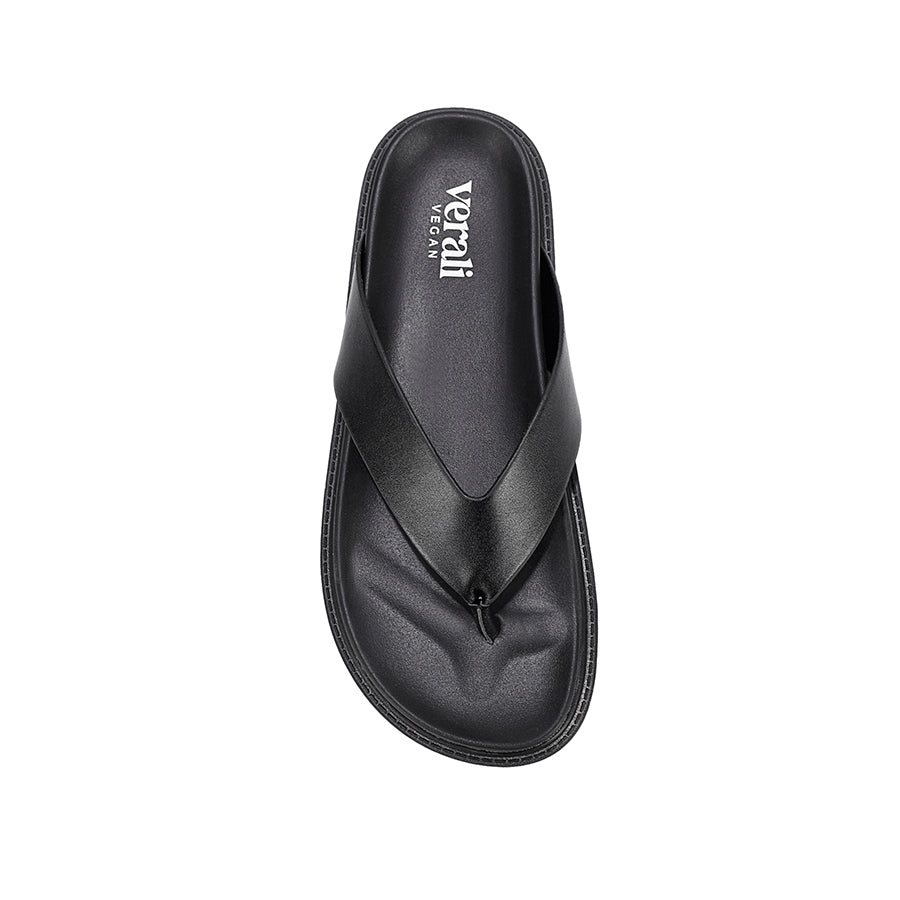 Bridget Footbed Slides - Black