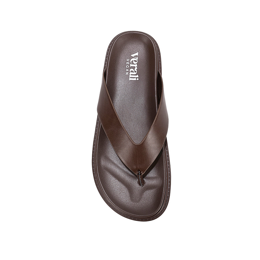 Bridget Footbed Slides - Chocolate Brown