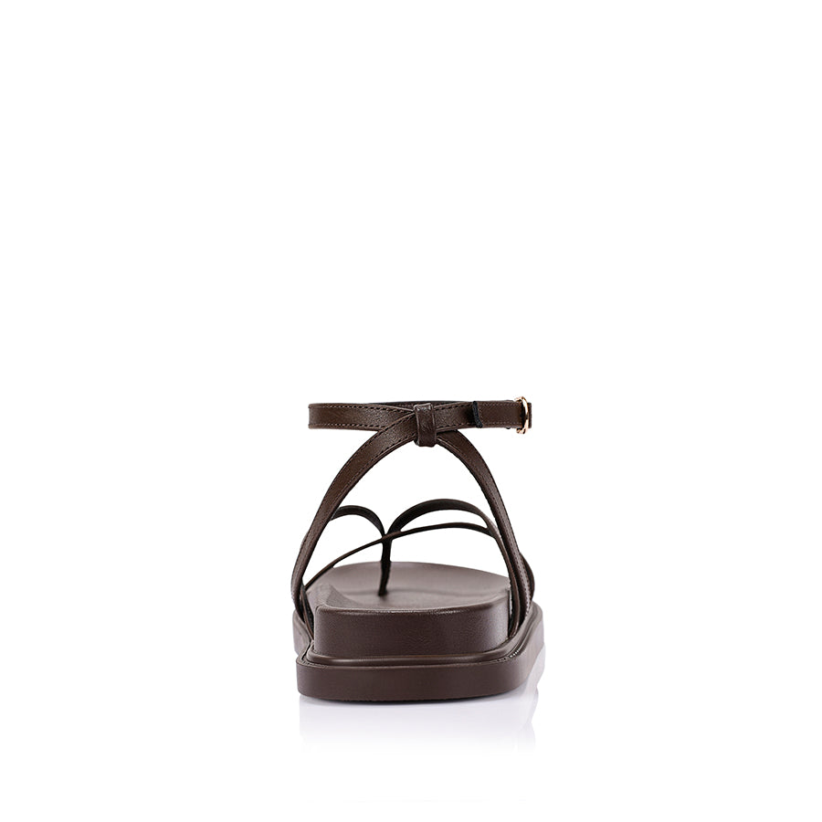 Brinley Footbed Sandals - Chocolate Brown