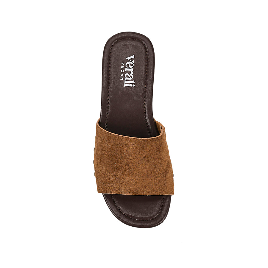 Women's slip on boho clogs with microsuede upper and studded details
