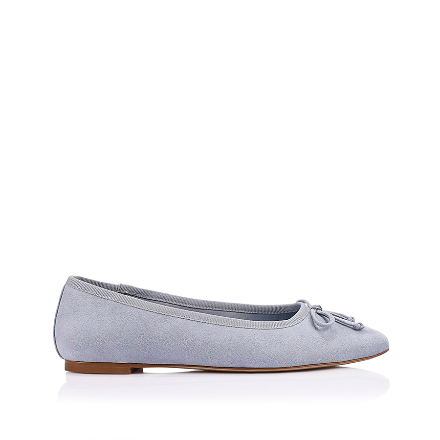 Eugenie Ballet Flats - Light Blue Micro