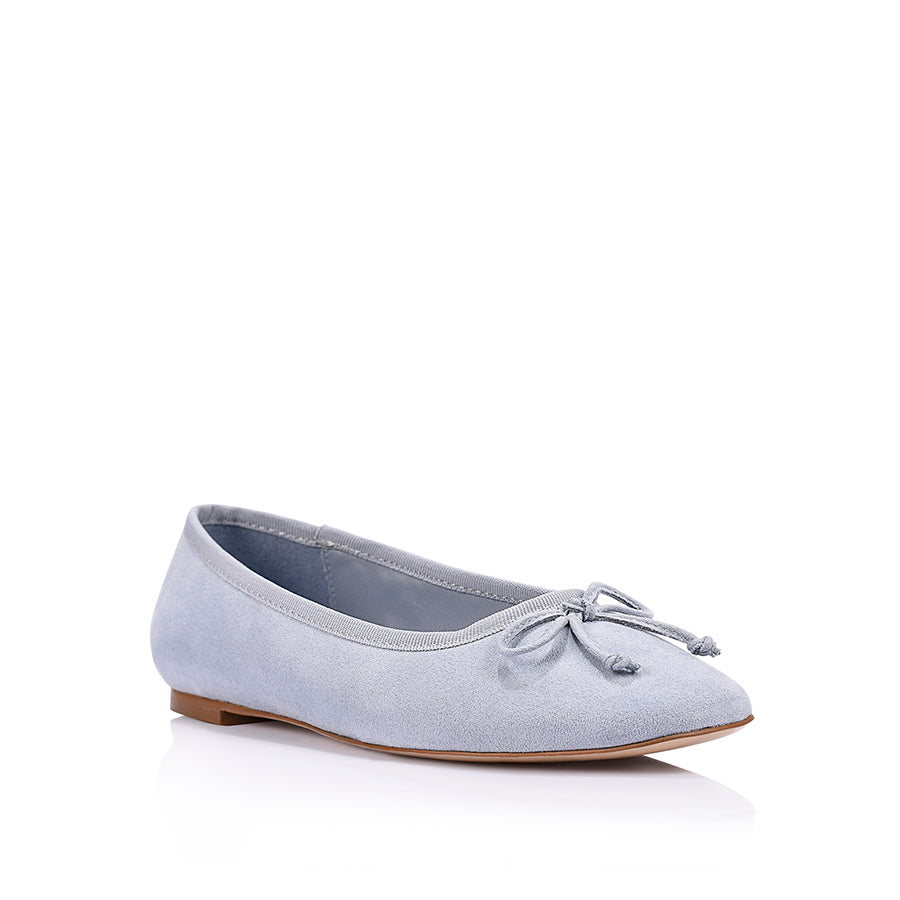 Eugenie Ballet Flats - Light Blue Micro