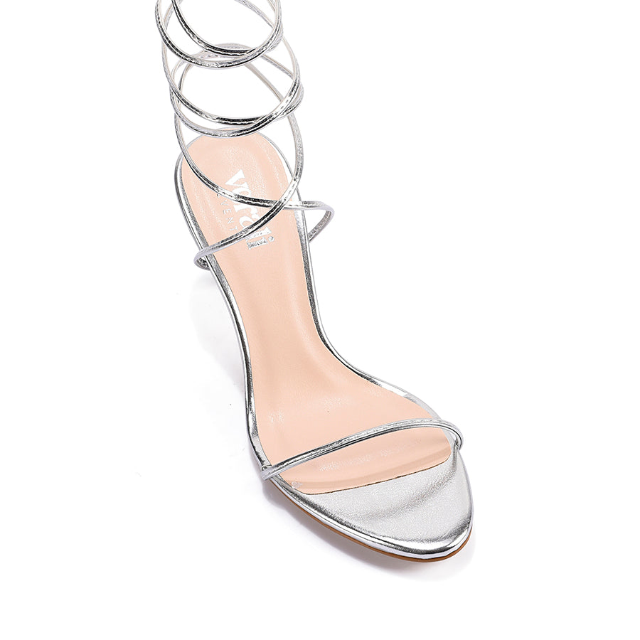Florence Strappy Sandals - Silver