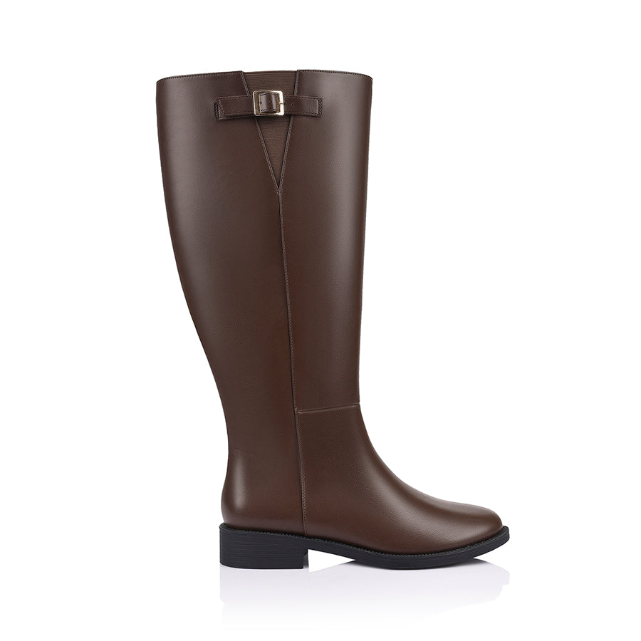Garfield Wide Calf Tall Boot - Chocolate Brown 40