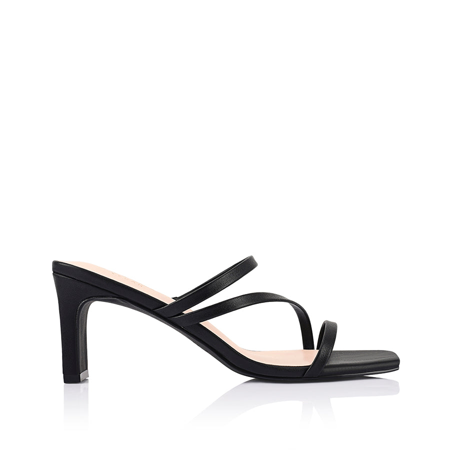 Ginny Block Heel Mules Black – Verali Shoes