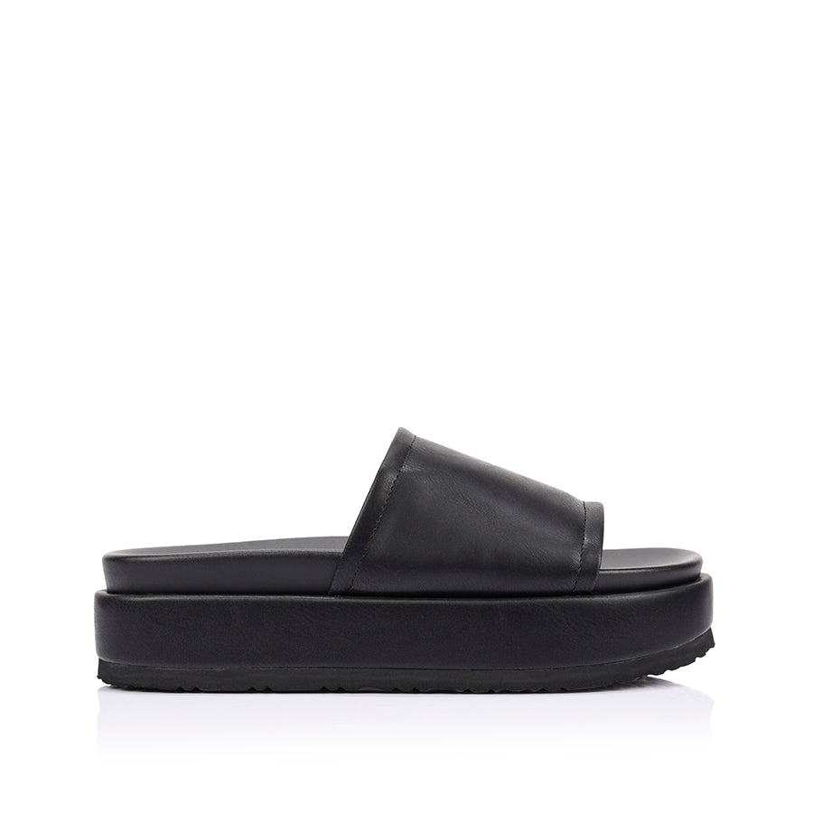 Hades Flatform Slides - Black Distressed