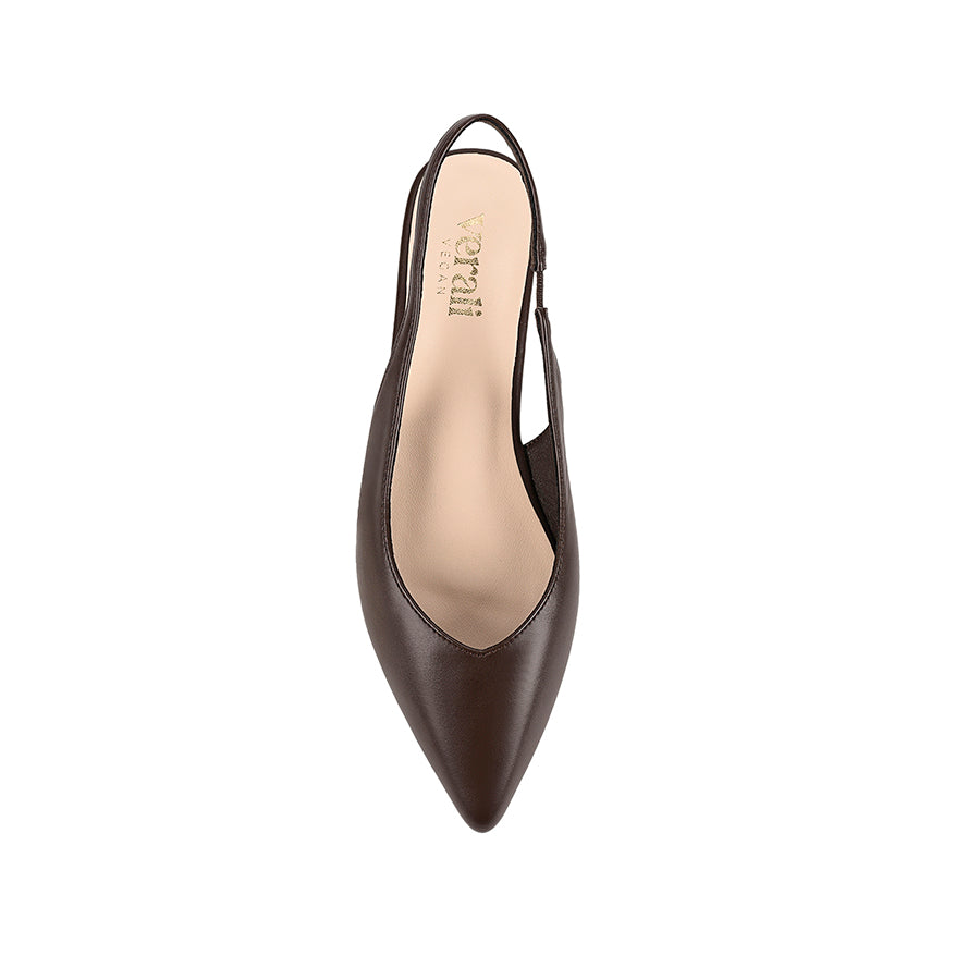 Hillary Slingback Flats - Chocolate Brown