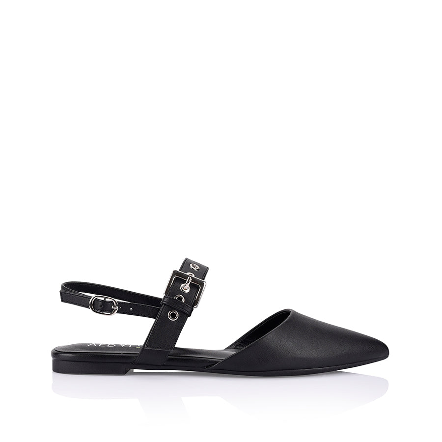 Idaho Slingback Flats Black – Verali Shoes