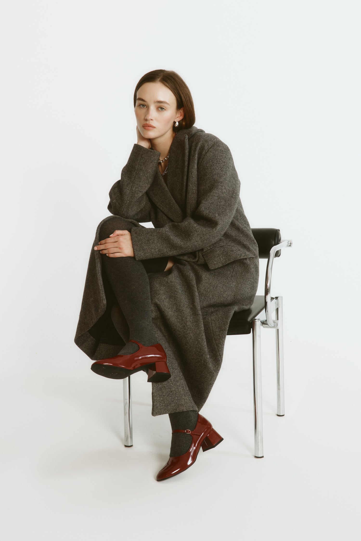 Kenna Mary Jane Block Heels - Wine Patent