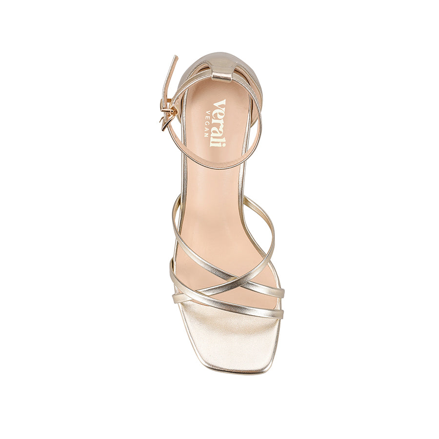 Kitty Block Heel Sandals - Champagne Gold