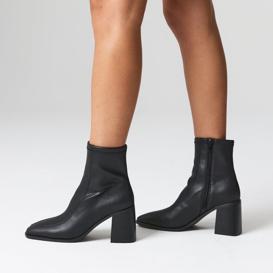 Lively Stretch Ankle Boots - Black