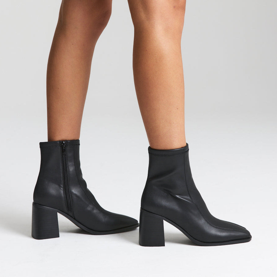 Lively Stretch Ankle Boots - Black