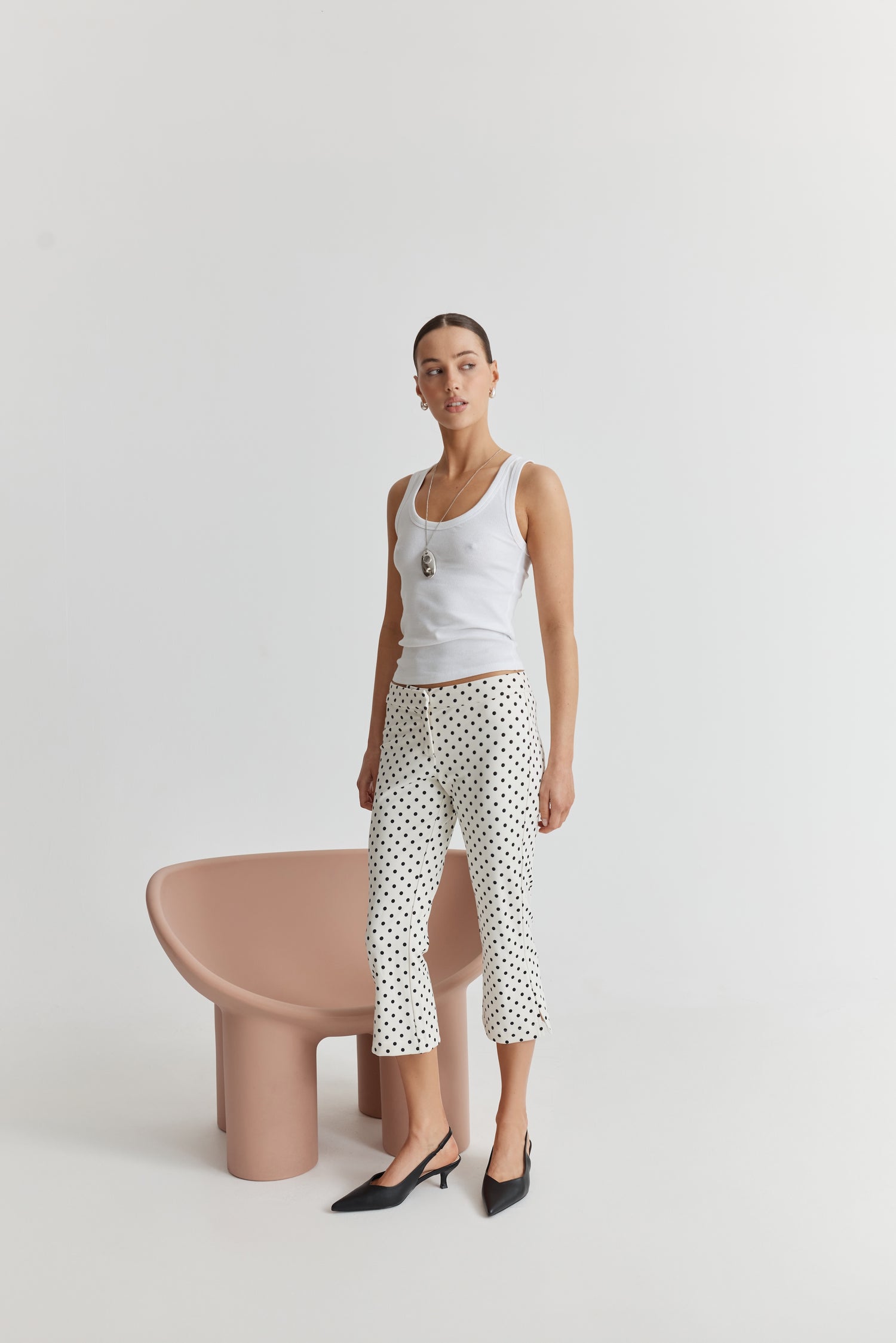 Lush Slingback Kitten Heels - Black