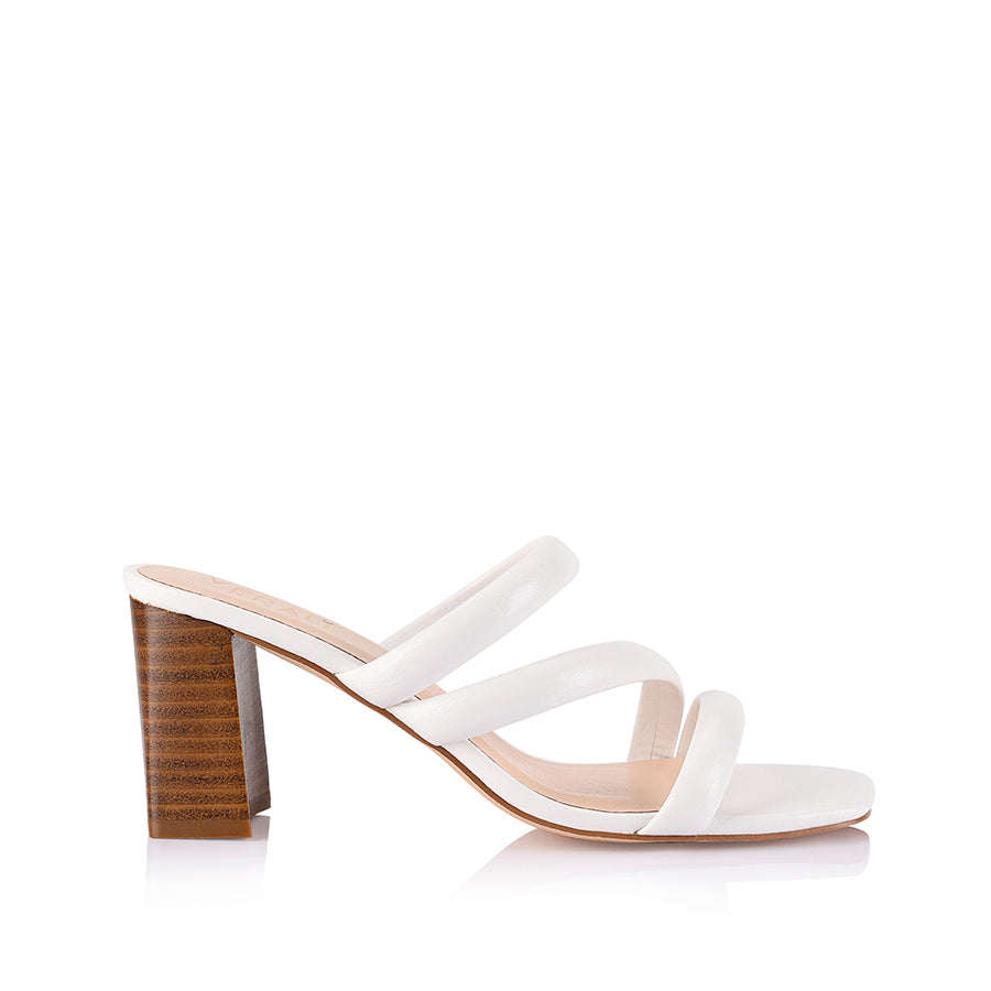 NaeNae Block Heel Sandals White – Verali Shoes