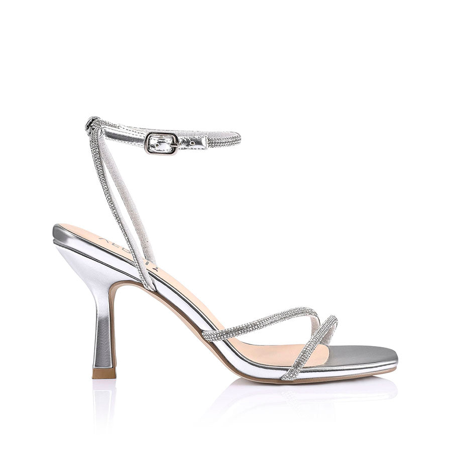 Pepper Strappy Sandals Silver – Verali Shoes