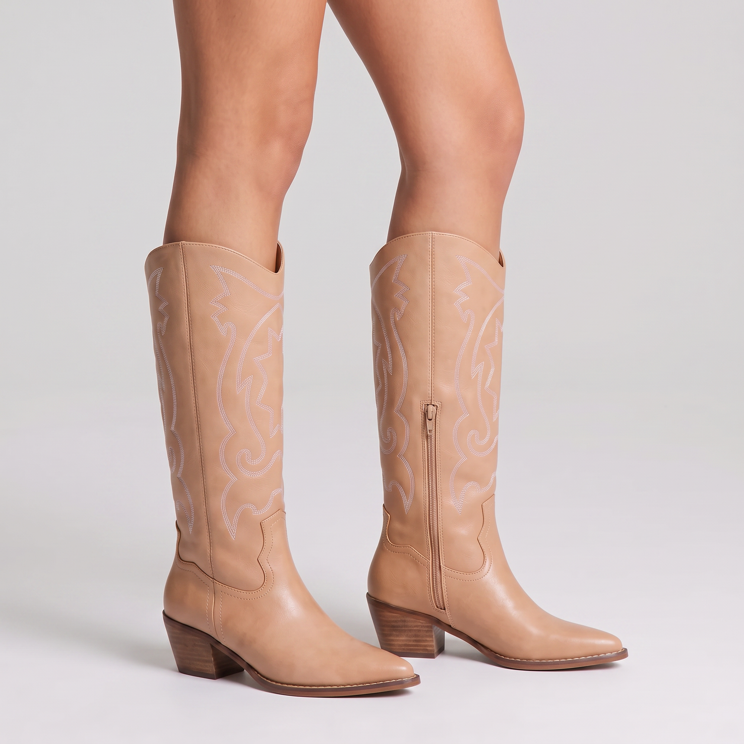 Bentley Cowboy Boots - Biscuit