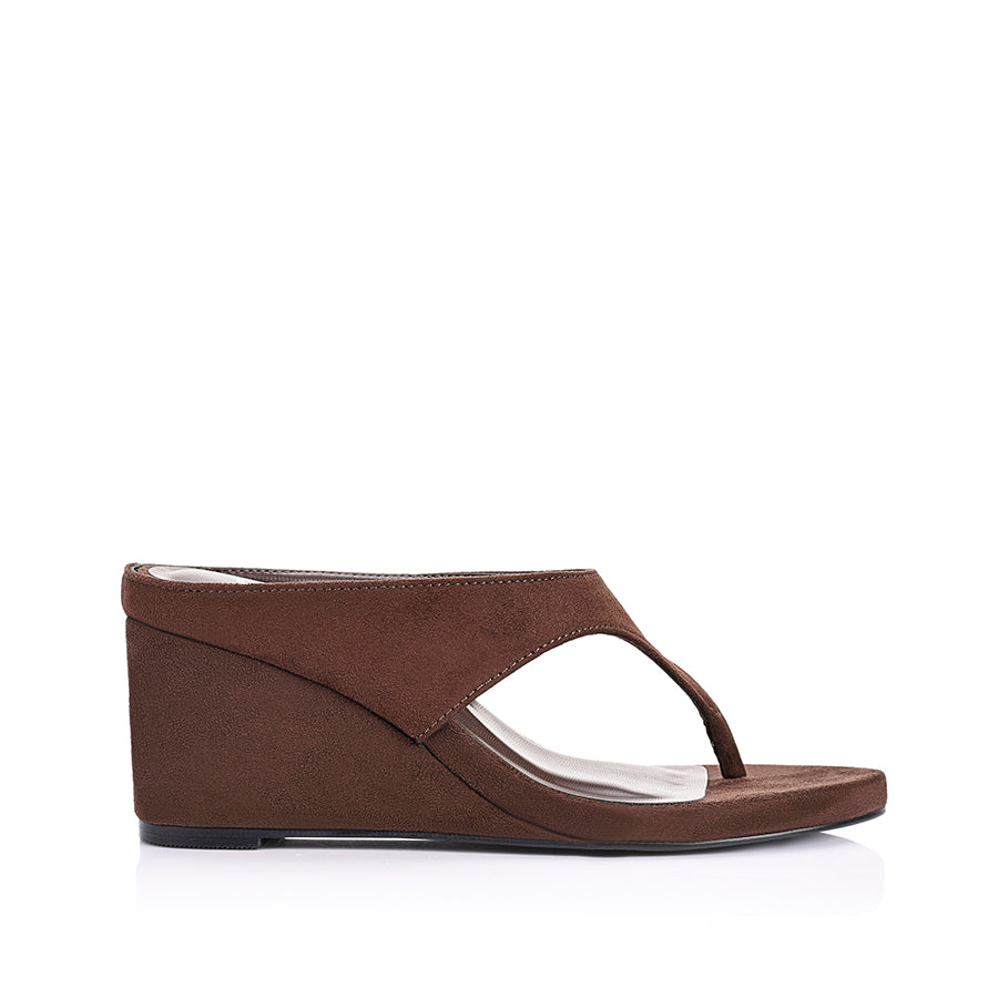 Poh Thong Wedges - Chocolate Brown Micro