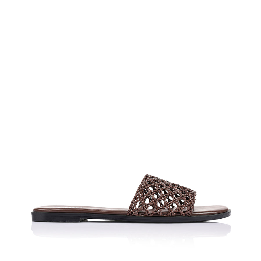 Salvatore Casual Slides - Chocolate Brown