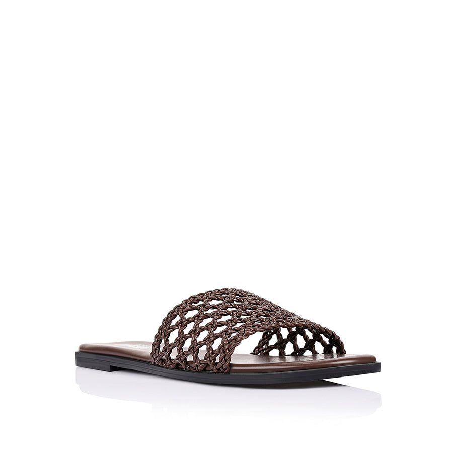 Salvatore Casual Slides - Chocolate Brown