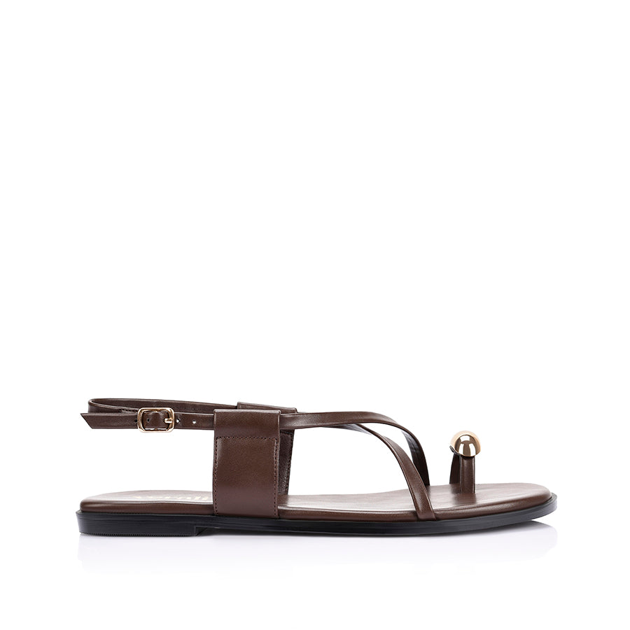 Sapphire Strappy Sandals - Chocolate Brown