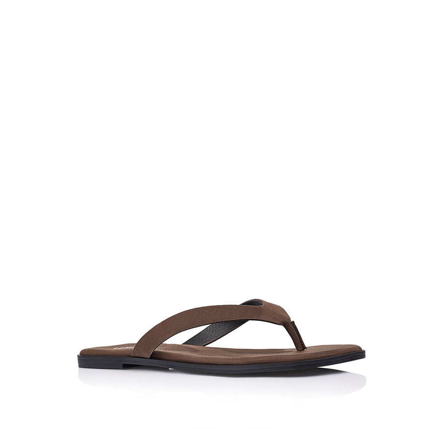 Sascha Casual Thongs - Chocolate Brown Micro
