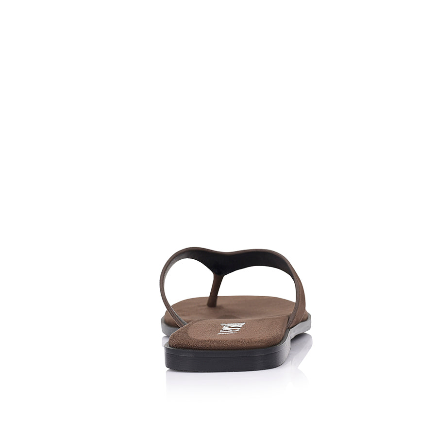 Sascha Casual Thongs - Chocolate Brown Micro