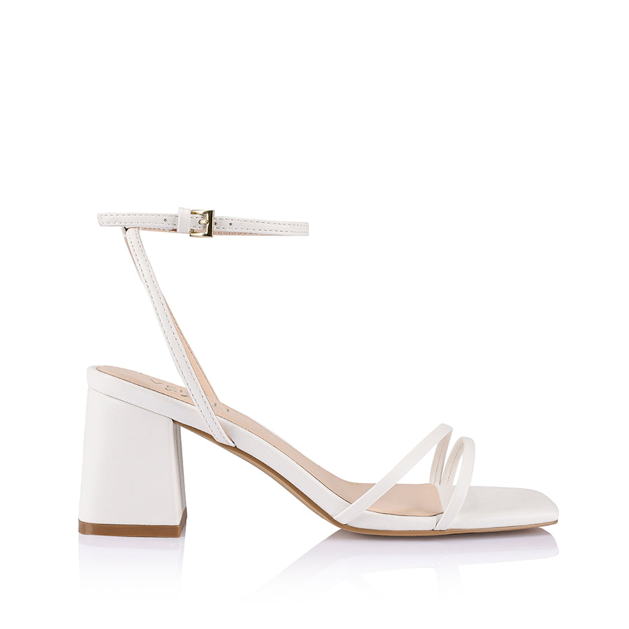 Stevie Block Heel Sandals - Chalk