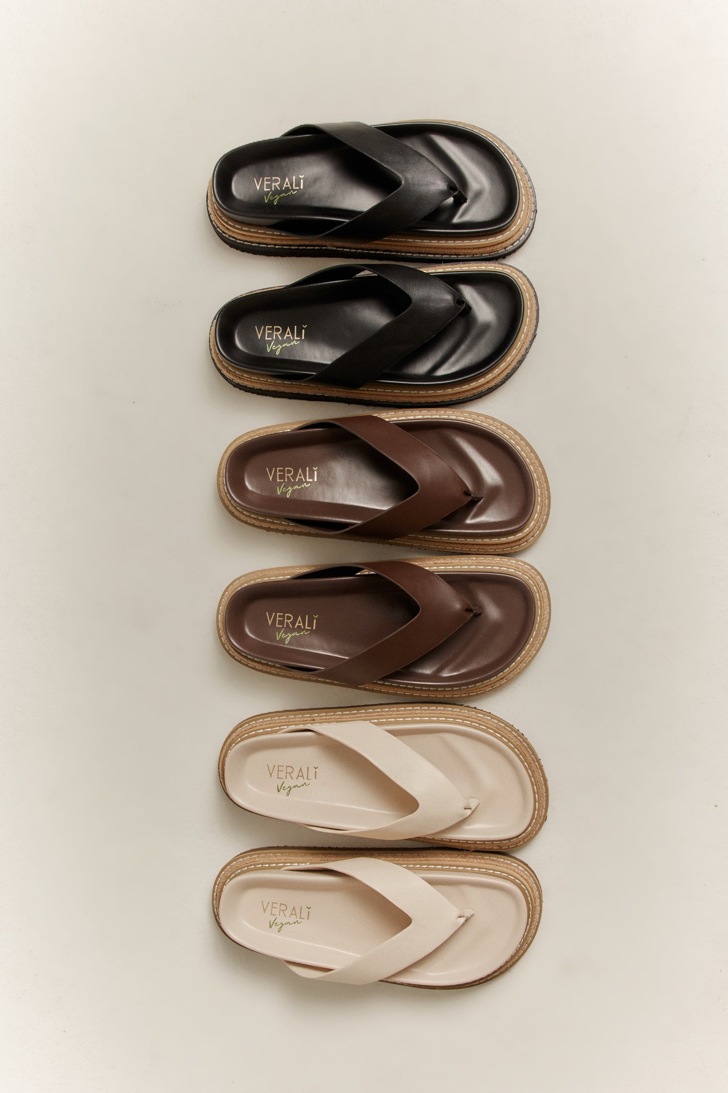 Theo Platform Thongs - Chocolate Brown