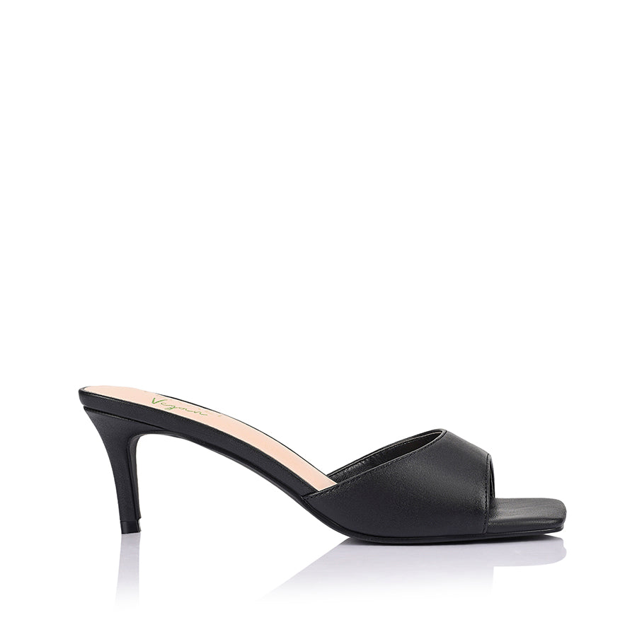 Tabitha Heeled Mules Black – Verali Shoes - Main Image
