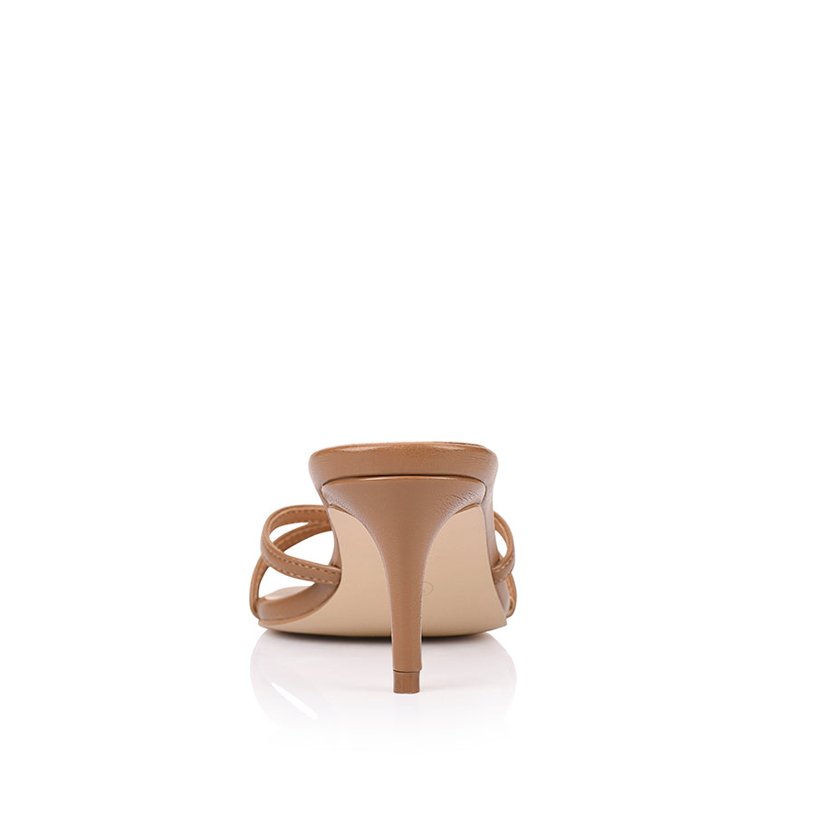 Tarzan Heeled Mules - Dark Camel Tan
