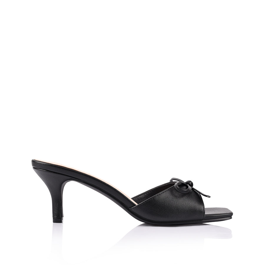 Tay Kitten Heel Mules Black – Verali Shoes
