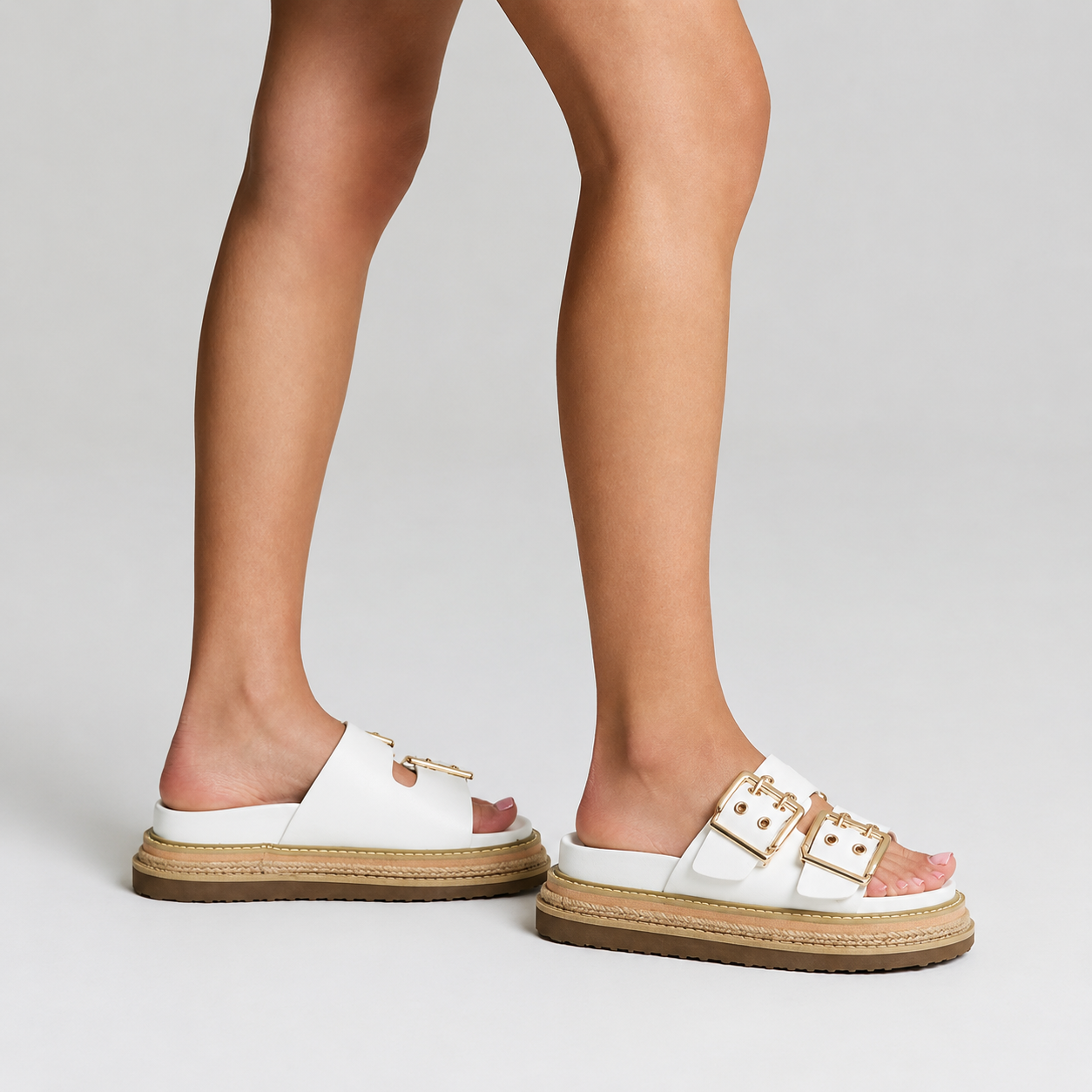 Thatcher Platform Slides - Chalk White