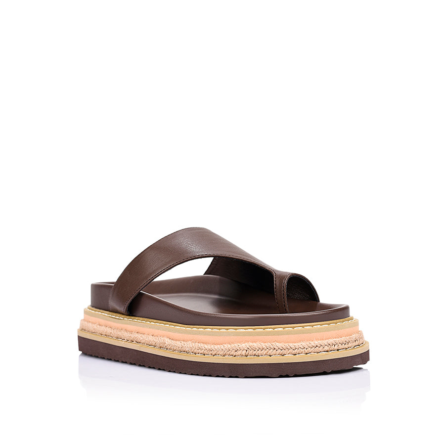 Thor Flatform Thongs - Chocolate Brown