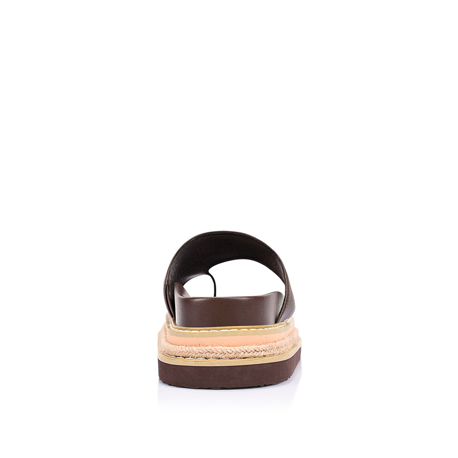 Thor Flatform Thongs - Chocolate Brown