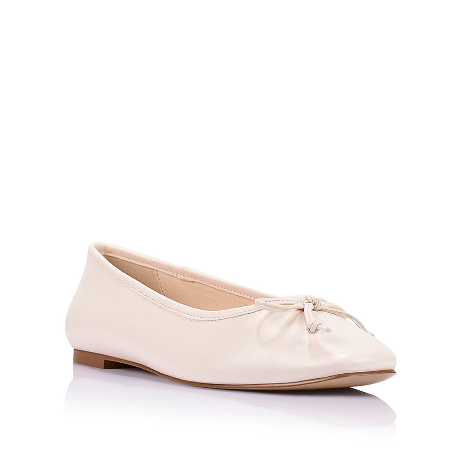 Eugenie Ballet Flats - Bone White
