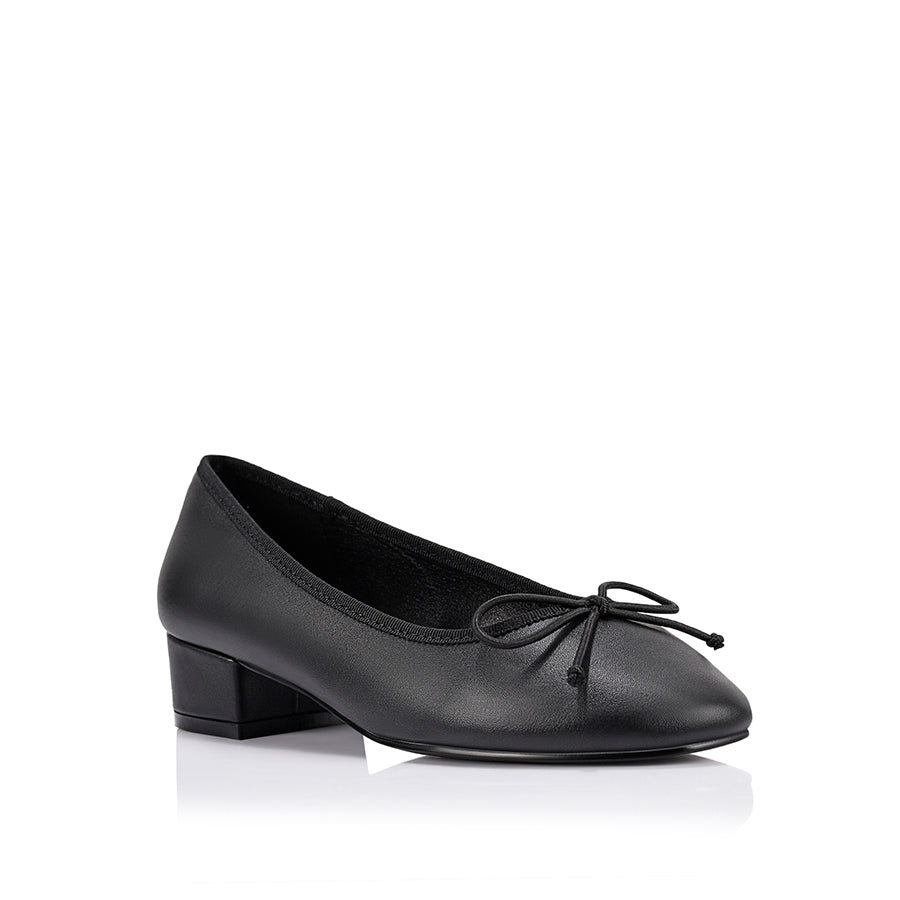 Minnie Ballet Block Heels - Black