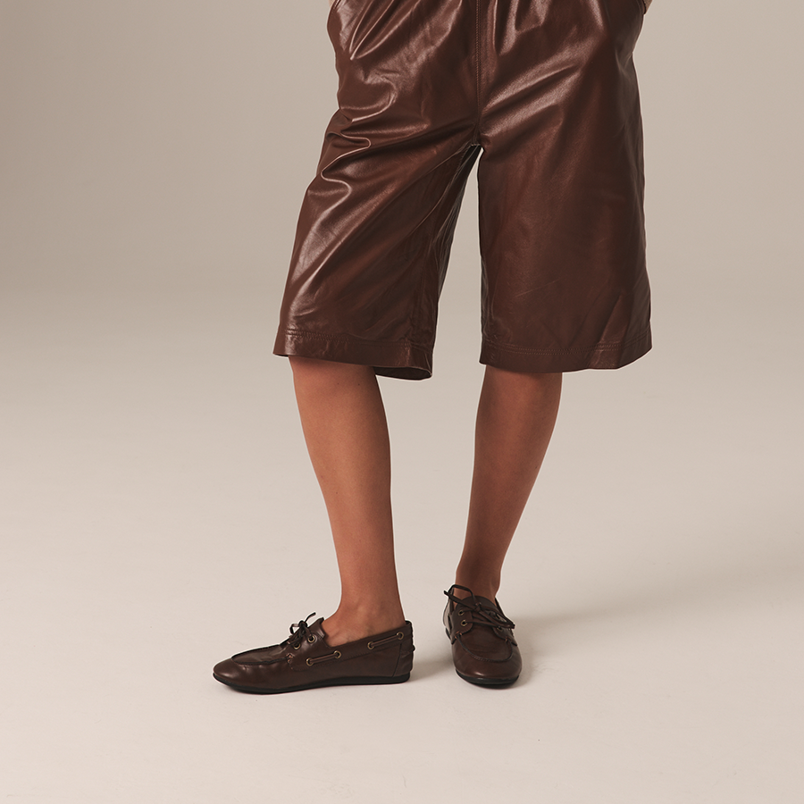 Brody Boat Shoes - Chocolate Brown Distressed