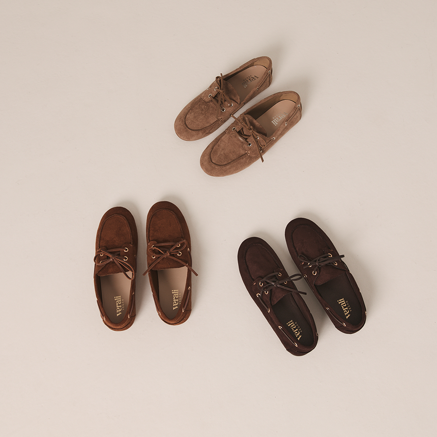 Brody Boat Shoes - Taupe Micro