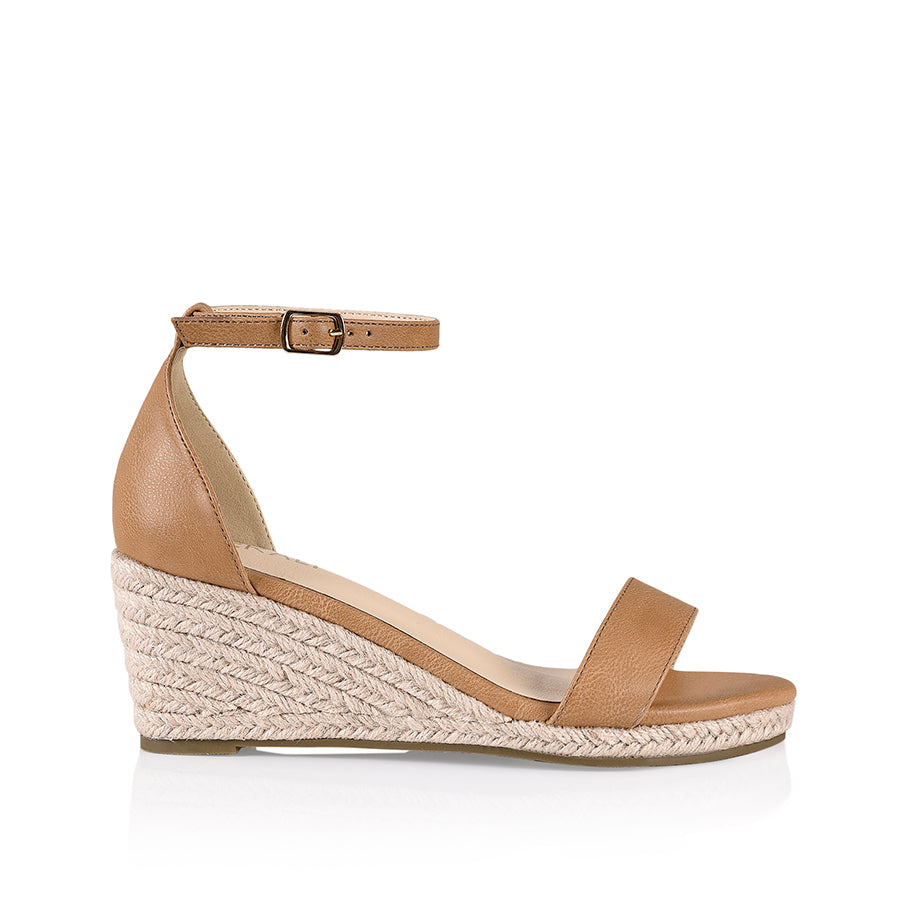 Bobbie Rope Low Wedges Caramel Softee